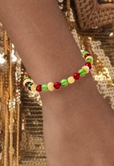 very nice multi colored Baroque baby teething bracelet 